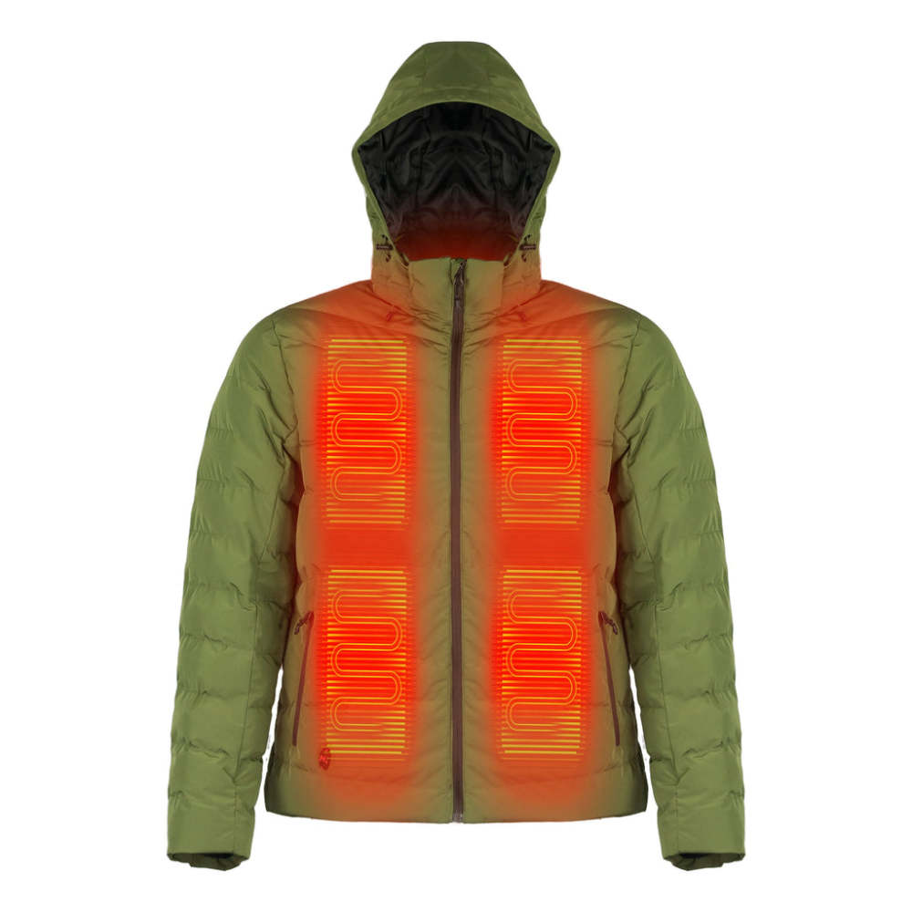 Mobile Warming 7.4V Crest Heated Jacket Mens Green 2X - Flockneti