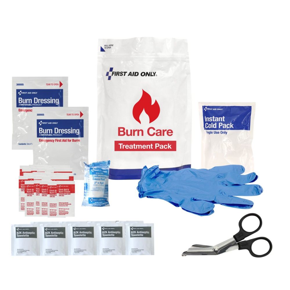 First Aid Only Burn Care Treatment Pack Kit - Flockneti