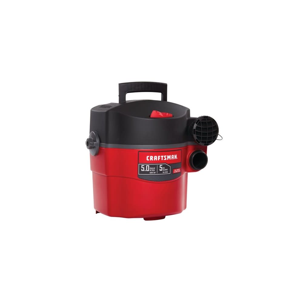 Craftsman Wet/Dry Vacuum 5 Gallon 120V 5HP Peak Wall Mounted - Flockneti