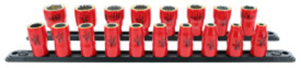 Wiha Insulated Socket Set 3/8″ Drive Metric 18pc - Flockneti