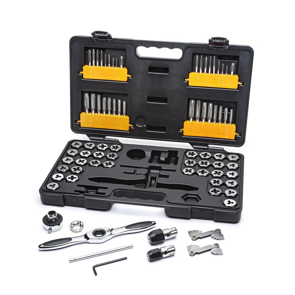 GEARWRENCH 77 Piece Ratcheting Tap and Die Set SAE/Metric - Flockneti