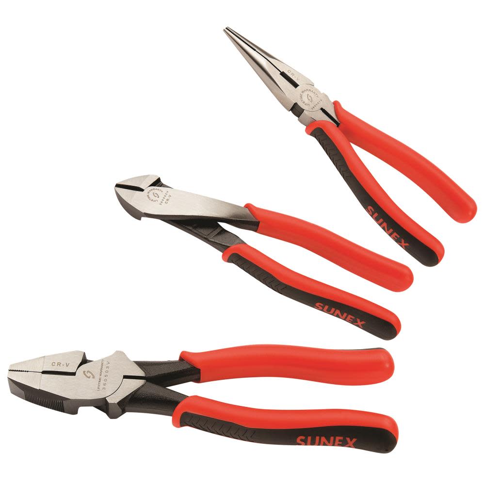 Sunex 3 Pc High Leverage Pliers Set - Flockneti