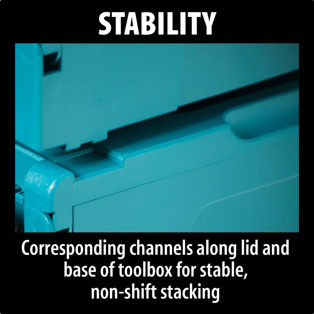 Makita 12-1/2 in. x 15-1/2 in. x 11-5/8 in. X-Large Interlocking Case - Flockneti