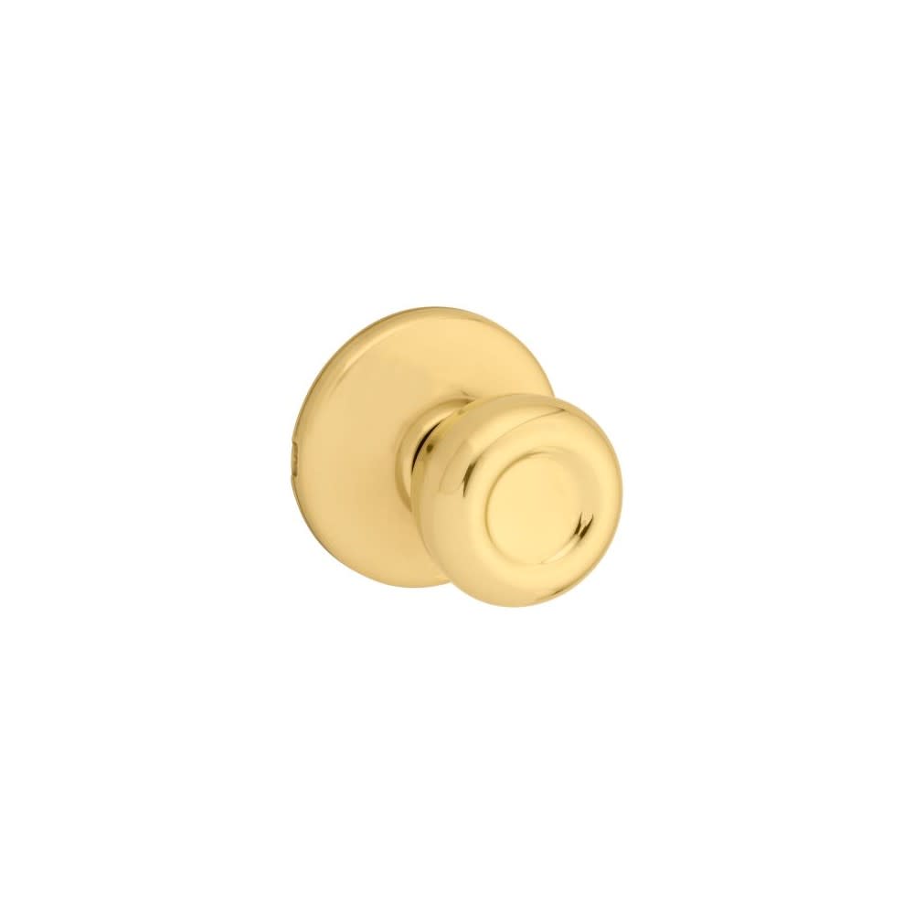 Kwikset Tylo Door Knob Polished Brass Hall & Closet Passage Round - Flockneti