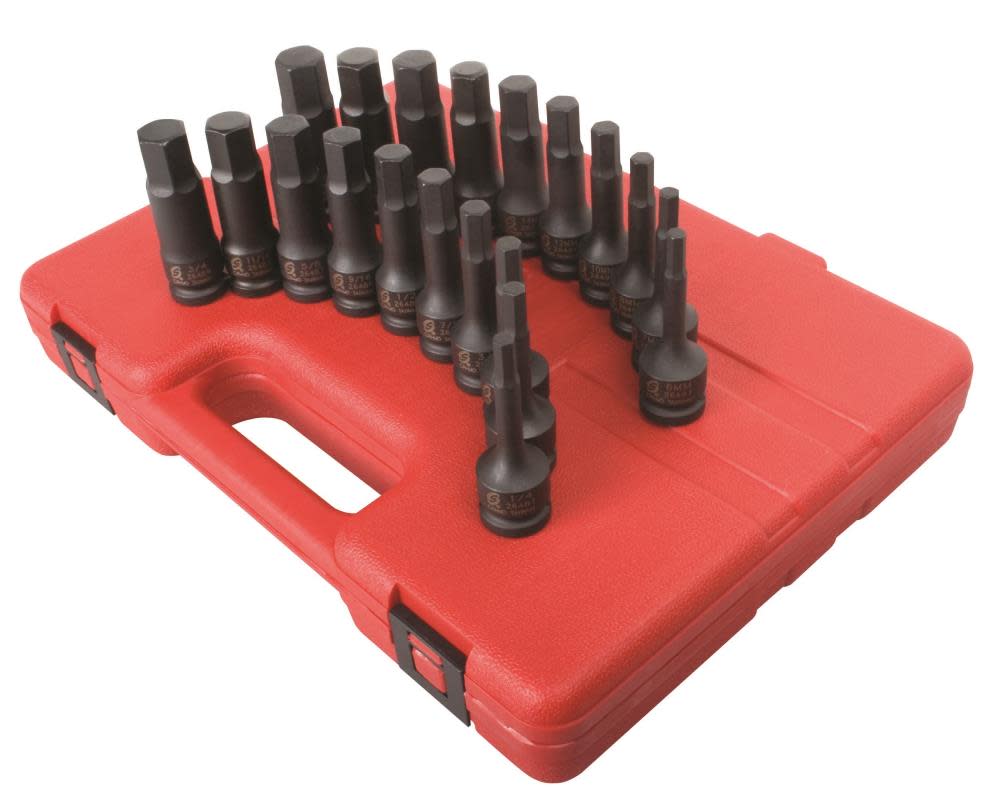 Sunex 20 pc. 1/2 In. Drive Impact Hex Driver Master Set - Flockneti