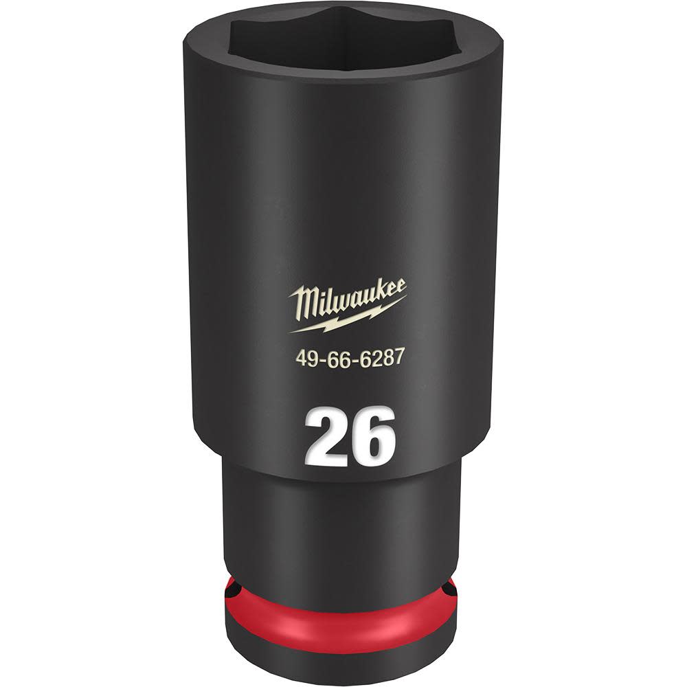 Milwaukee SHOCKWAVE Impact Duty Socket 1/2″ Drive 26MM Deep 6 Point - Flockneti