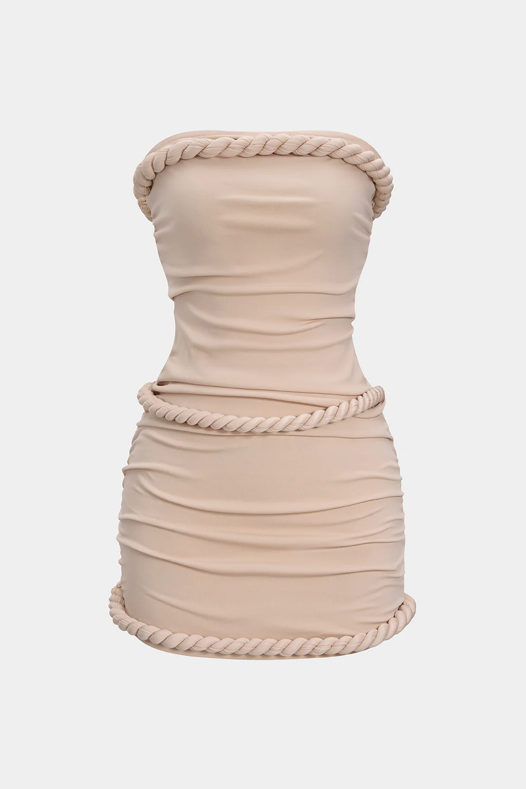 Twist Knot Strapless Sleeveless Mini Dress - Flockneti