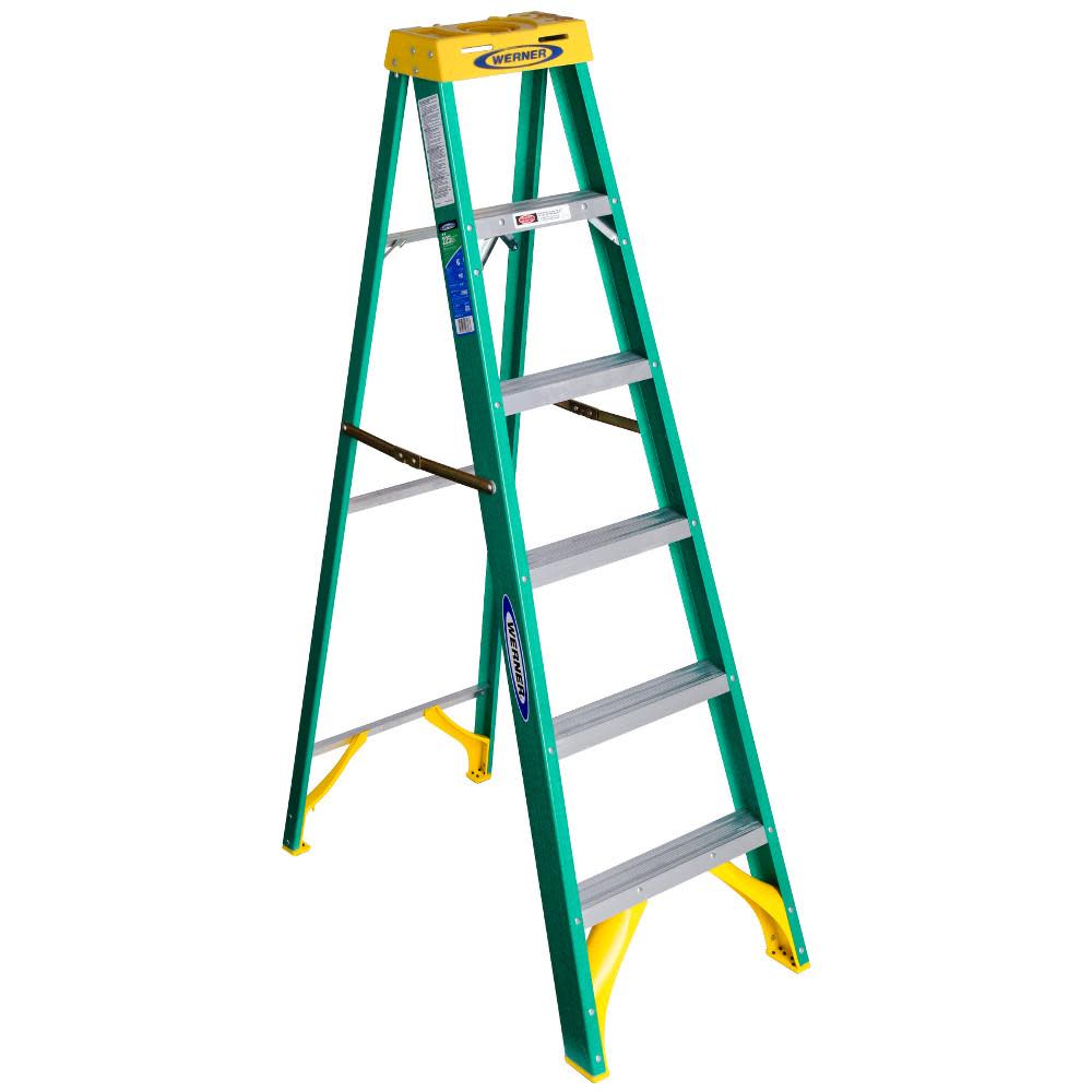 Werner 6 Ft. Type II Fiberglass Step Ladder - Flockneti