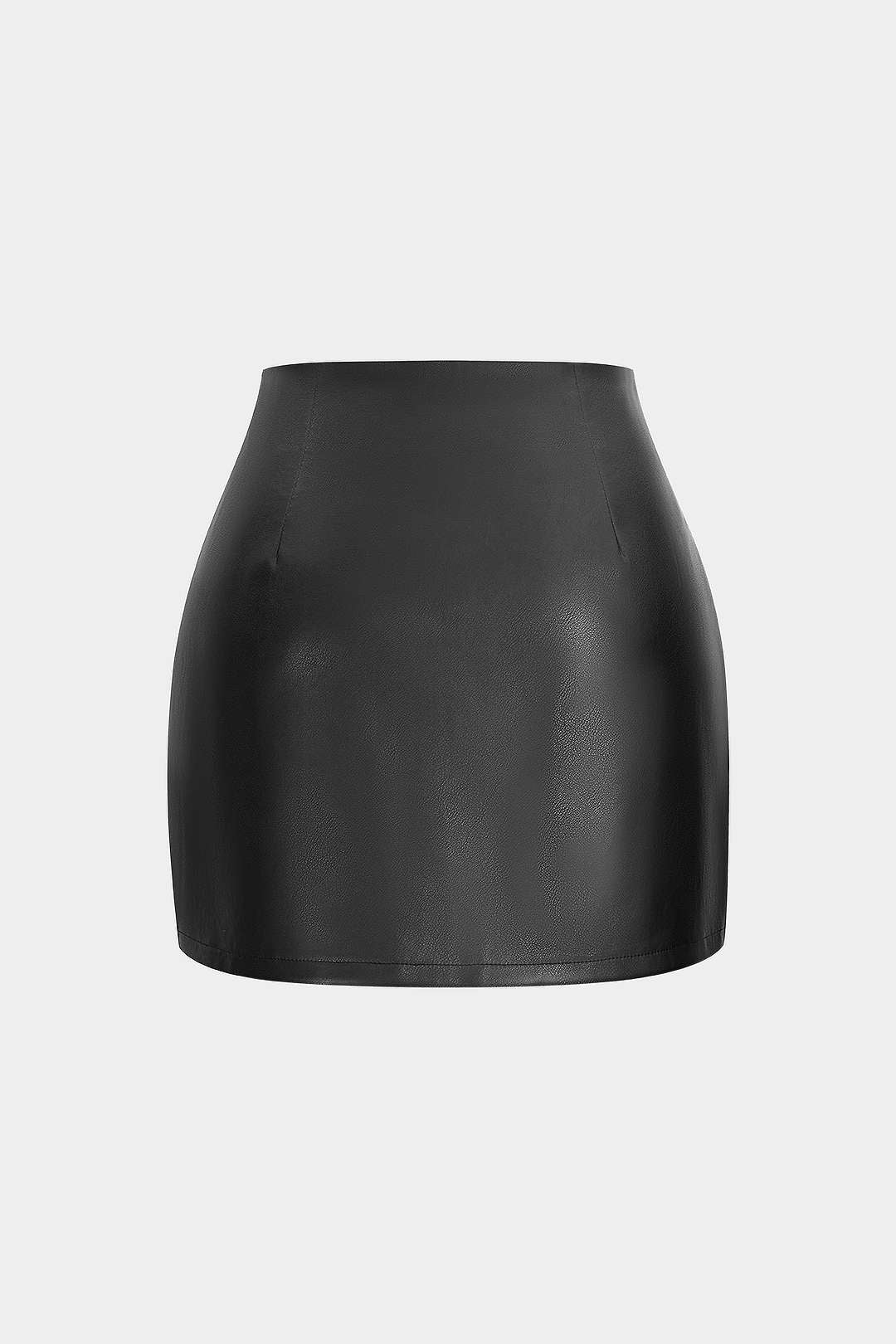 Faux Leather Eyelet Skirt - Flockneti