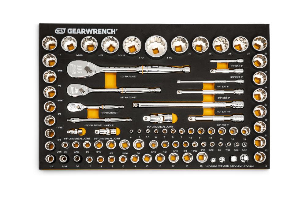 GEARWRENCH SAE/Metric Mechanics Tool Set 83pc - Flockneti