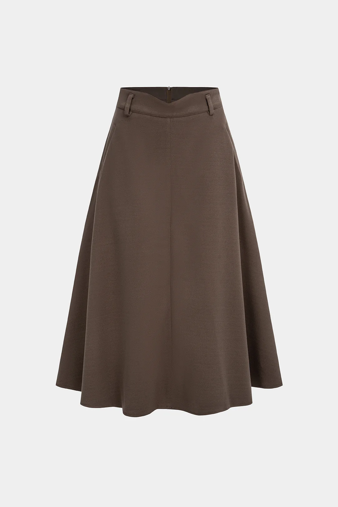 Woolen Ruched Pocket High Waist Skirt - Flockneti