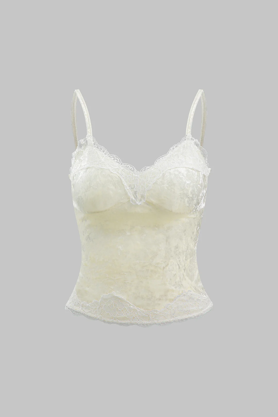 Velvet Lace Patchwork Cami Top - Flockneti