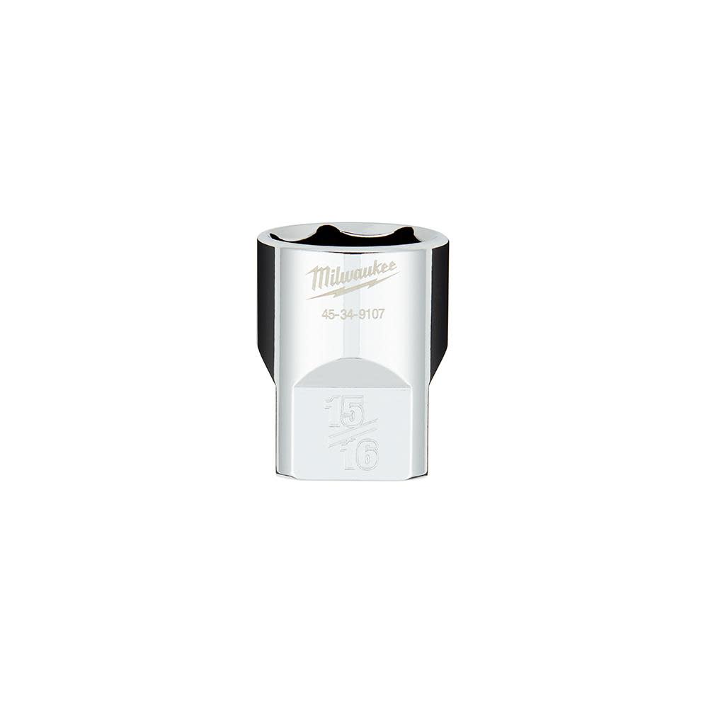 Milwaukee 1/2 in. Drive 15/16 in. SAE 6-Point Socket with FOUR FLAT Sides - Flockneti