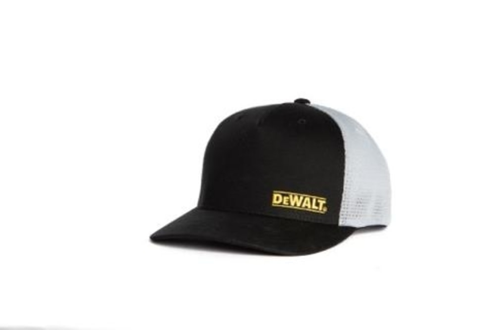 DEWALT Oakdale Trucker Hat BLACK with LIGHT GREY MESH – OSFA - Flockneti