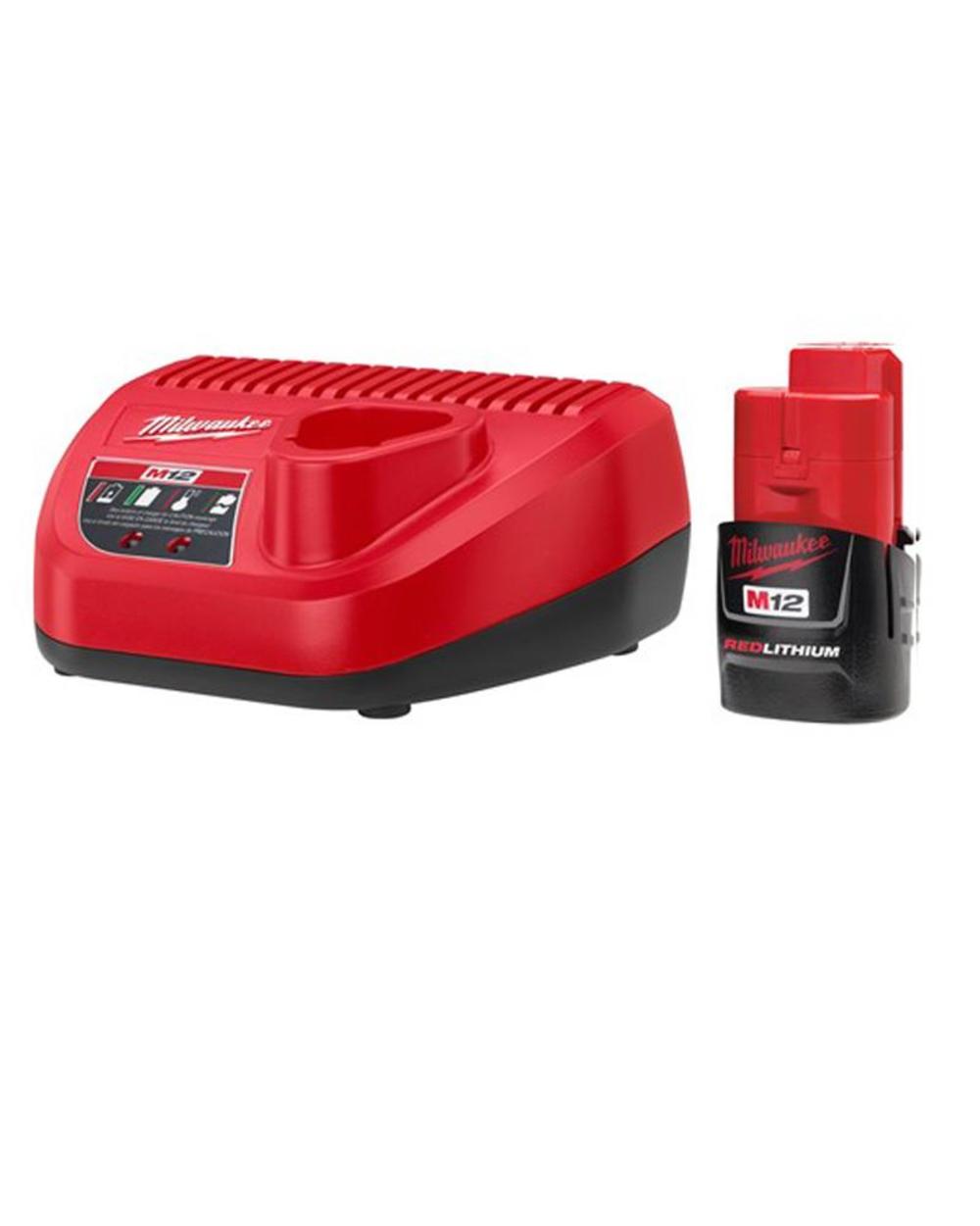 Milwaukee M12 REDLITHIUM 1.5Ah Battery and Charger Starter Kit - Flockneti
