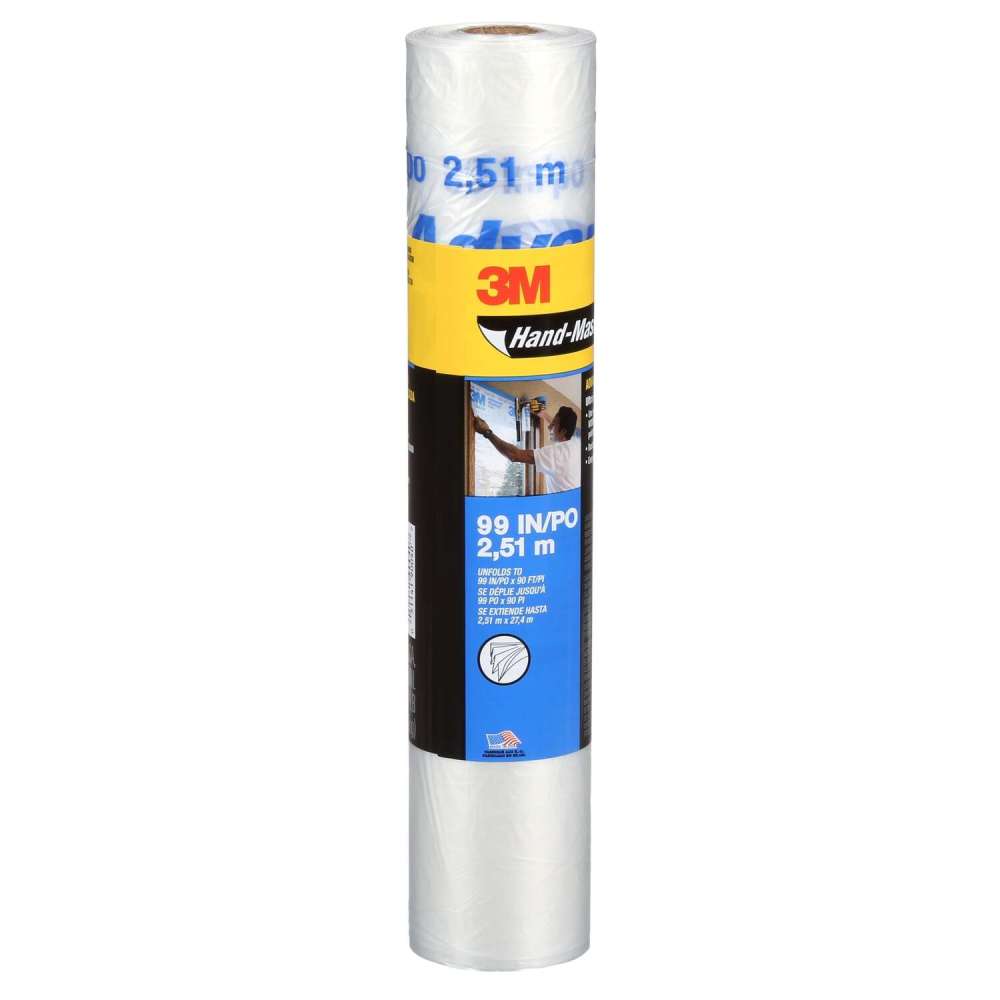 3M Hand Masker Advanced Masking Film 99″ x 90′ Clear - Flockneti