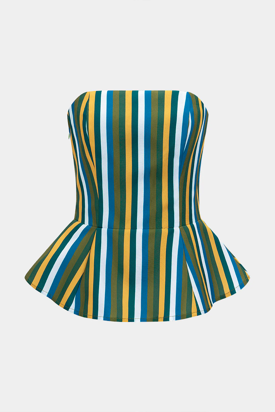 Contrast Stripe Strapless Tube Top - Flockneti