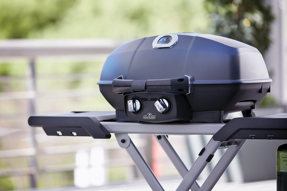 Napoleon TravelQ PRO285X Portable Propane Gas Grill with Scissor Cart Black - Flockneti