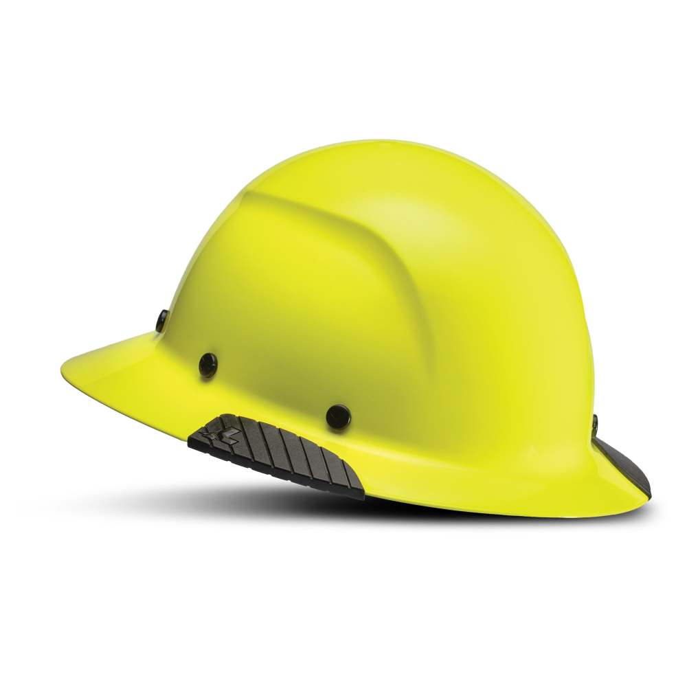 Lift Safety Hard Hat DAX Hi-Viz Yellow Fiber Resin Full Brim - Flockneti