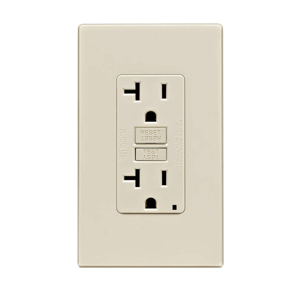 Leviton SmartlockPro NEMA 5-20R GFCI Outlet 20A 125V Light Almond - Flockneti