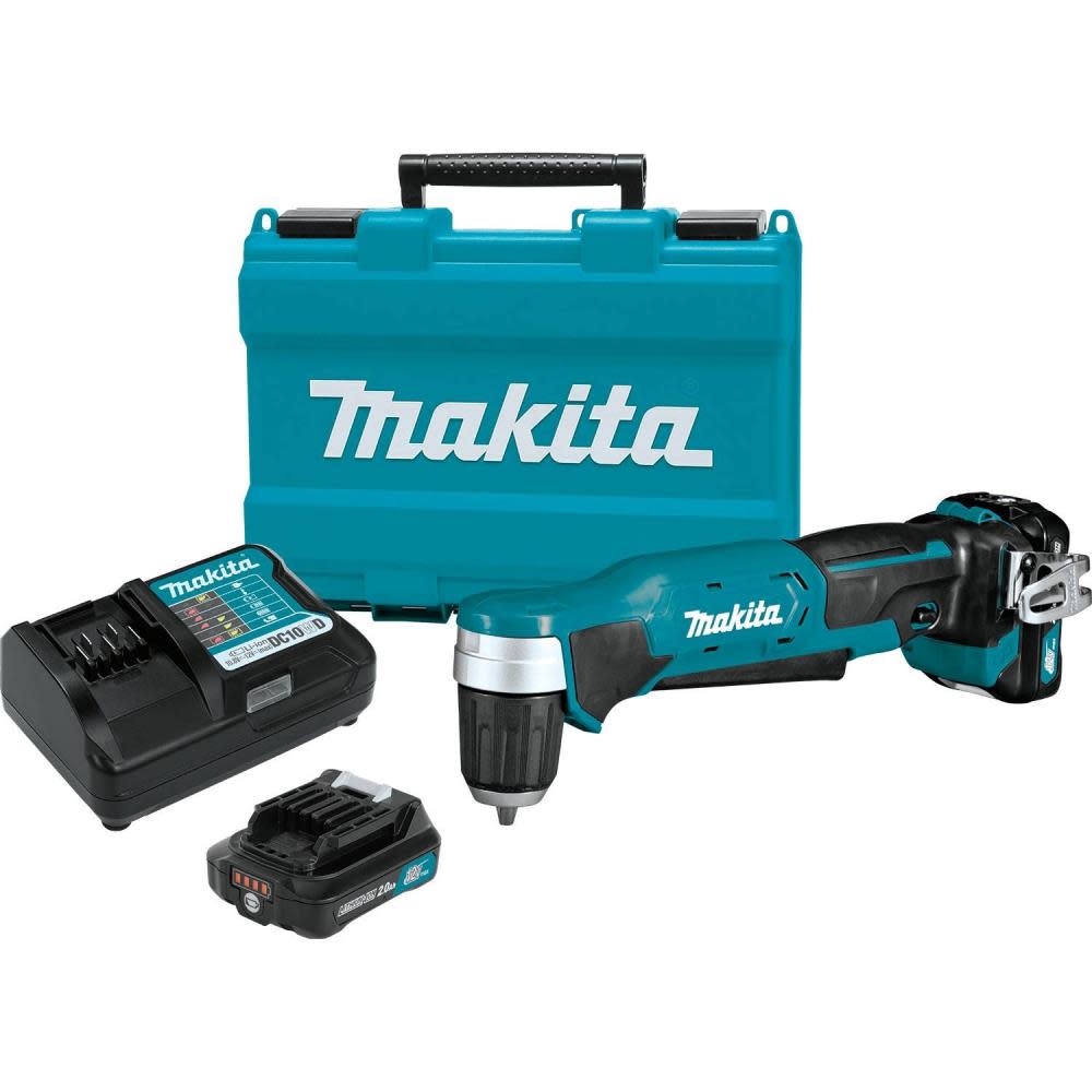 Makita 12V Max CXT Lithium-Ion Cordless 3/8 In. Right Angle Drill Kit (2.0Ah) - Flockneti