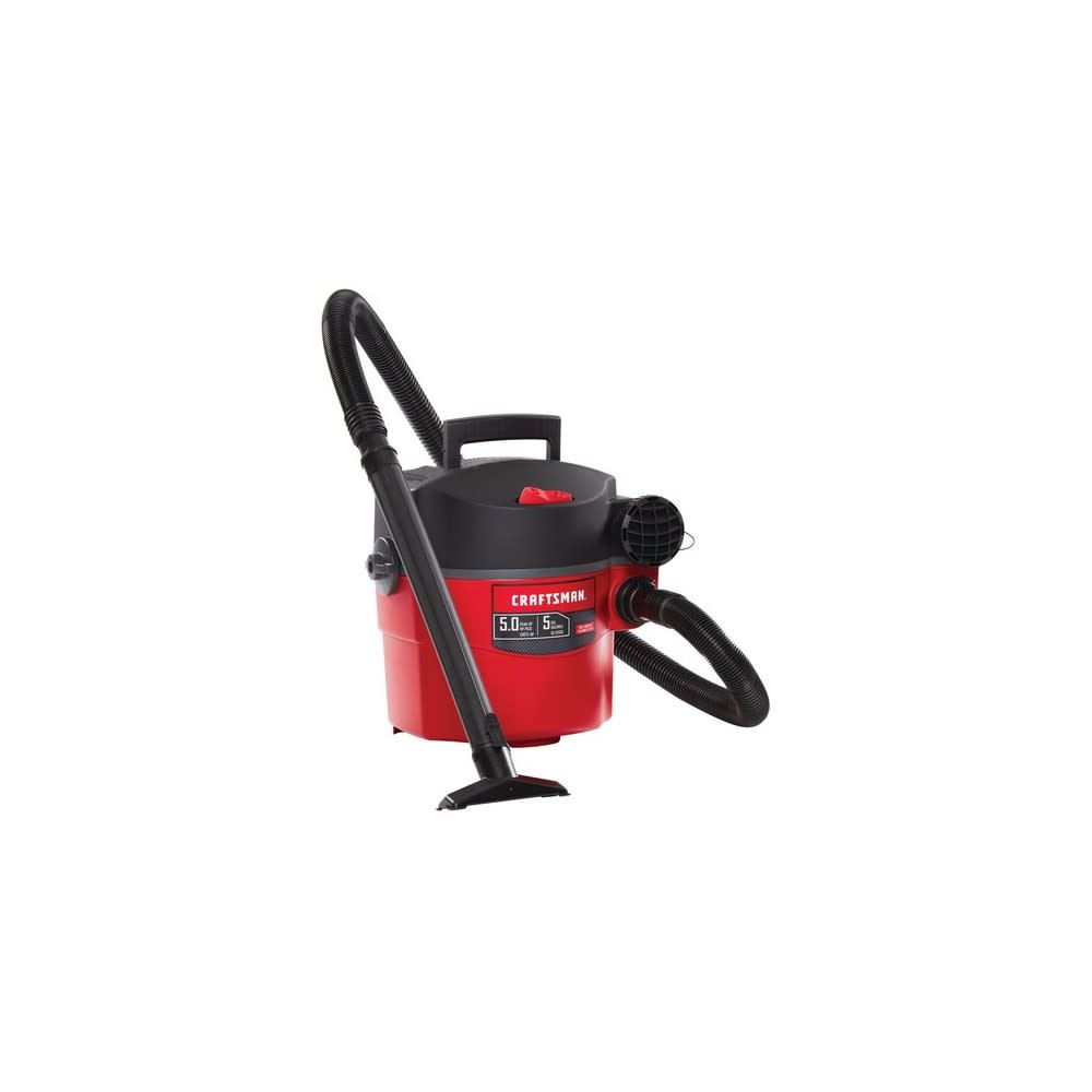 Craftsman Wet/Dry Vacuum 5 Gallon 120V 5HP Peak Wall Mounted - Flockneti
