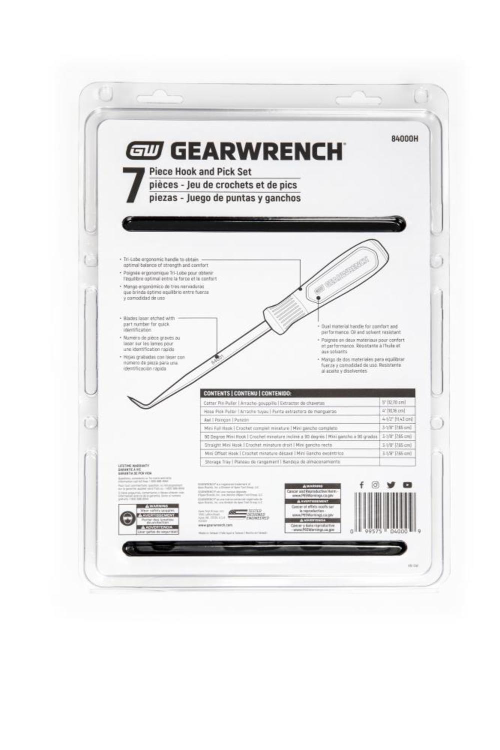 GEARWRENCH 7 Pc Hook & Pick Set - Flockneti
