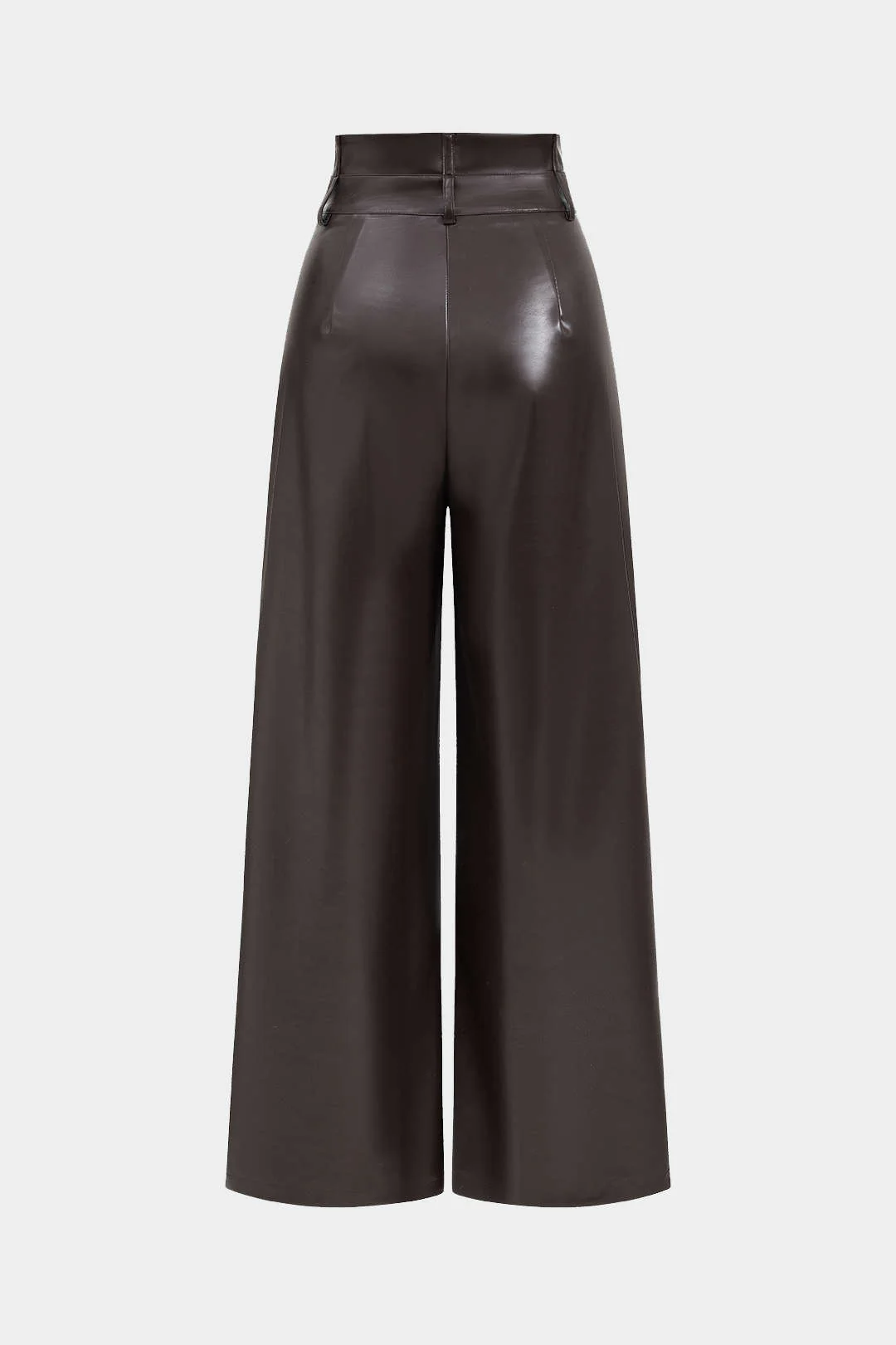 Faux Leather High Waist Trousers - Flockneti