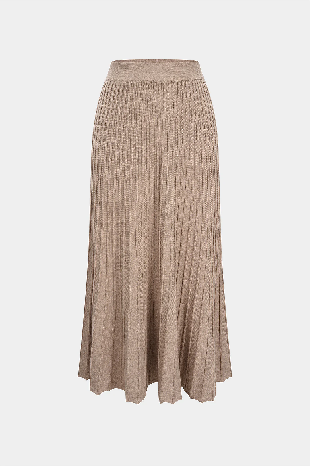 Knit Pleated High Waist Skirt - Flockneti