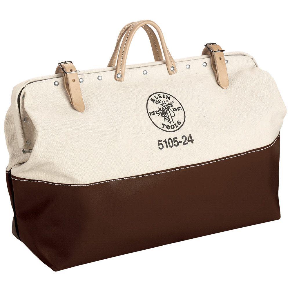 Klein Tools 24″ High-Bottom Canvas Tool Bag - Flockneti