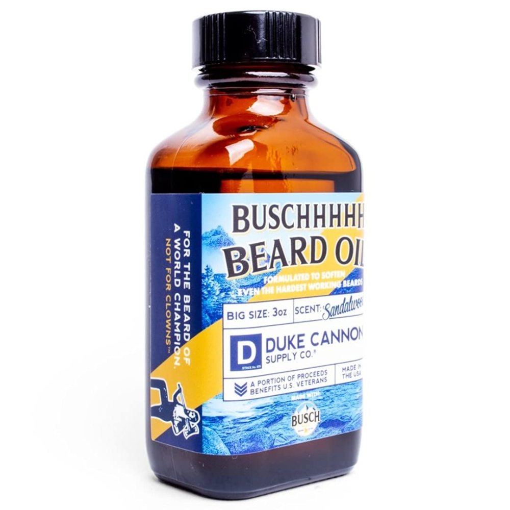 Duke Cannon 3oz Busch Beard Oil with Refreshing Sandalwood Scent - Flockneti