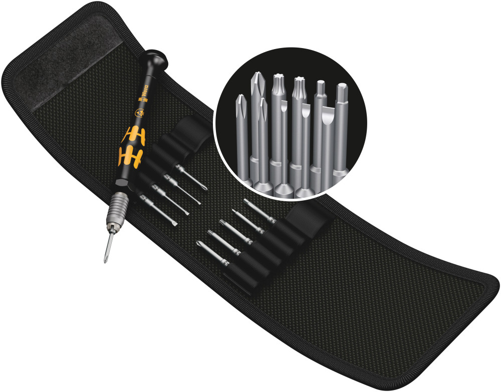 Wera Tools 11pc Kraftform Kompakt Micro 11 ESD 1 Screwdriver Set - Flockneti