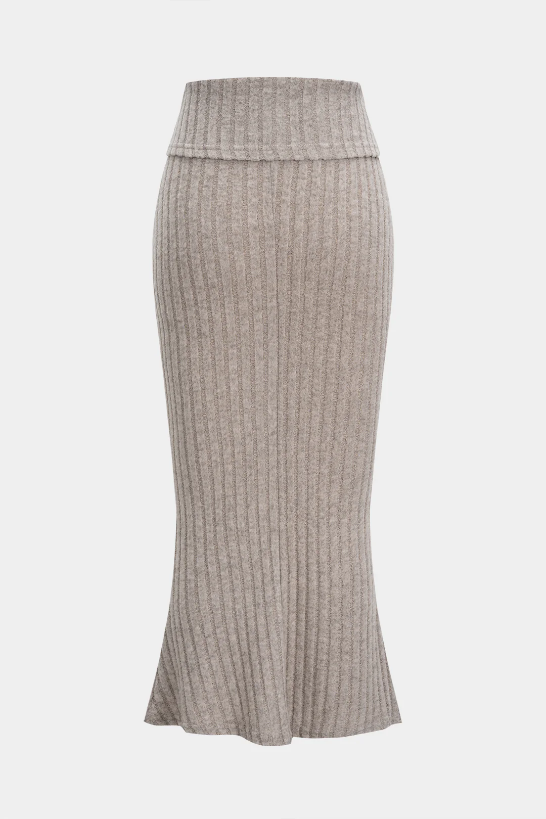 Knit Ribbed High Waist Skirt - Flockneti