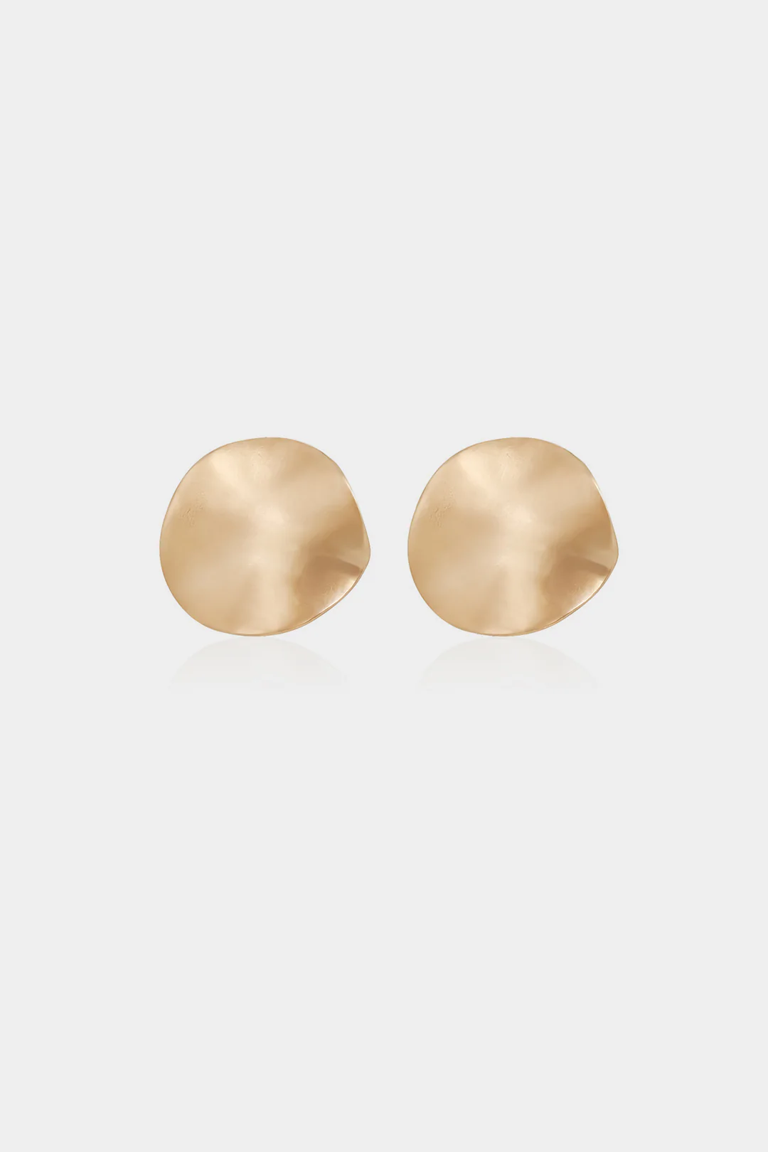 Metal Irregular Wrinkled Earrings - Flockneti