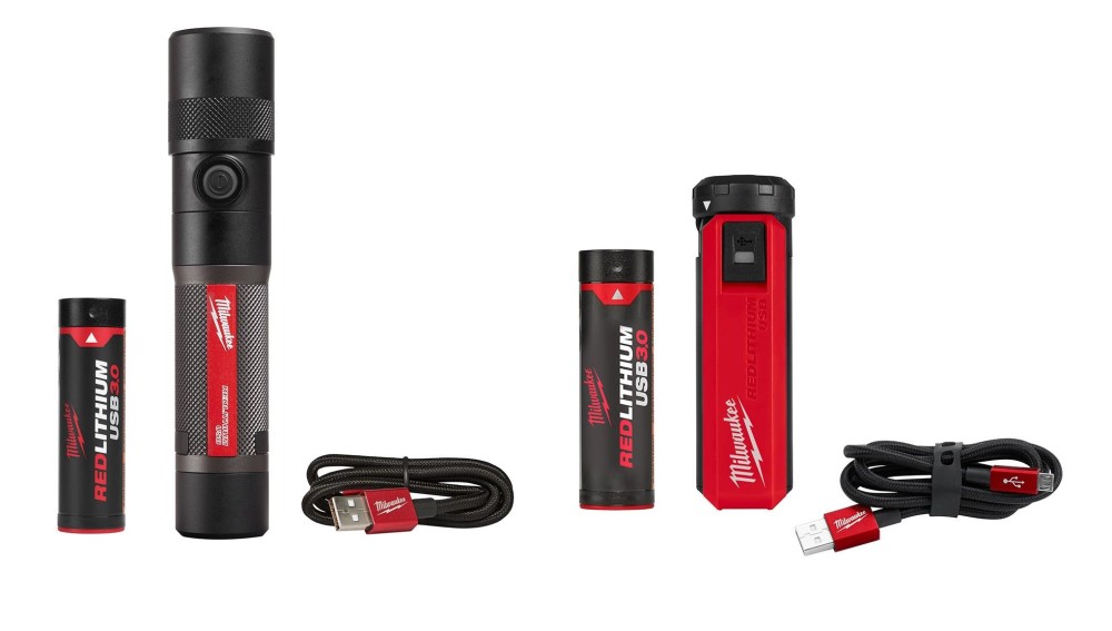 Milwaukee USB Rechargeable Twist Focus Flashlight Kit Bundle - Flockneti