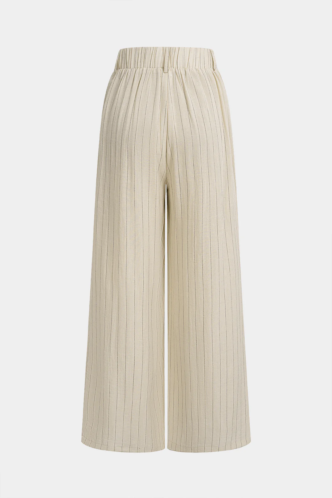 Striped Linen High Waist Wide Leg Pants - Flockneti