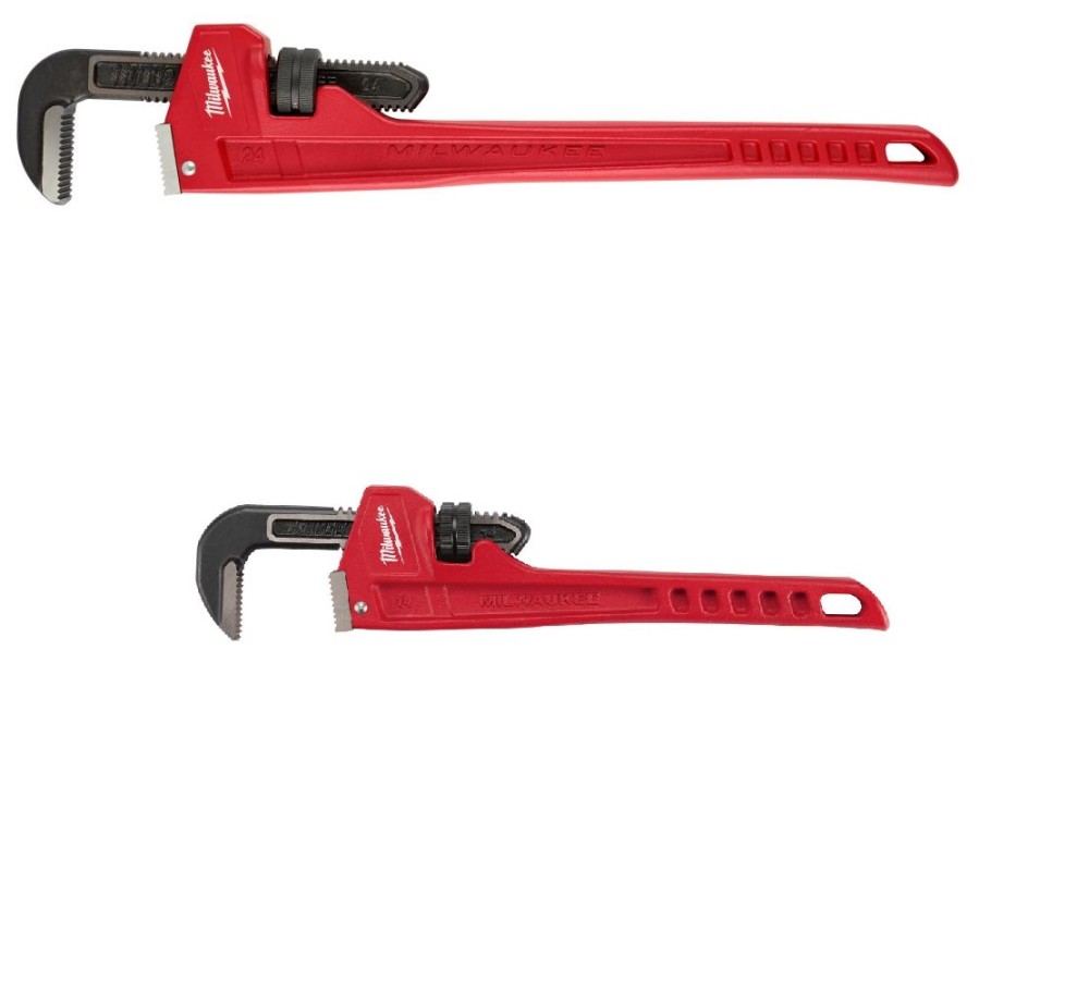 Milwaukee Steel Pipe Wrench 2pk Bundle 14″ & 24″ - Flockneti