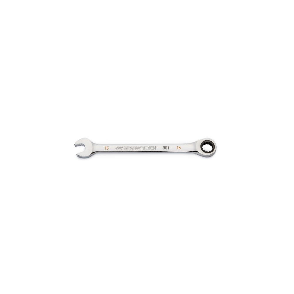 GEARWRENCH 15mm 90T 12 Point Ratcheting Combination Wrench - Flockneti