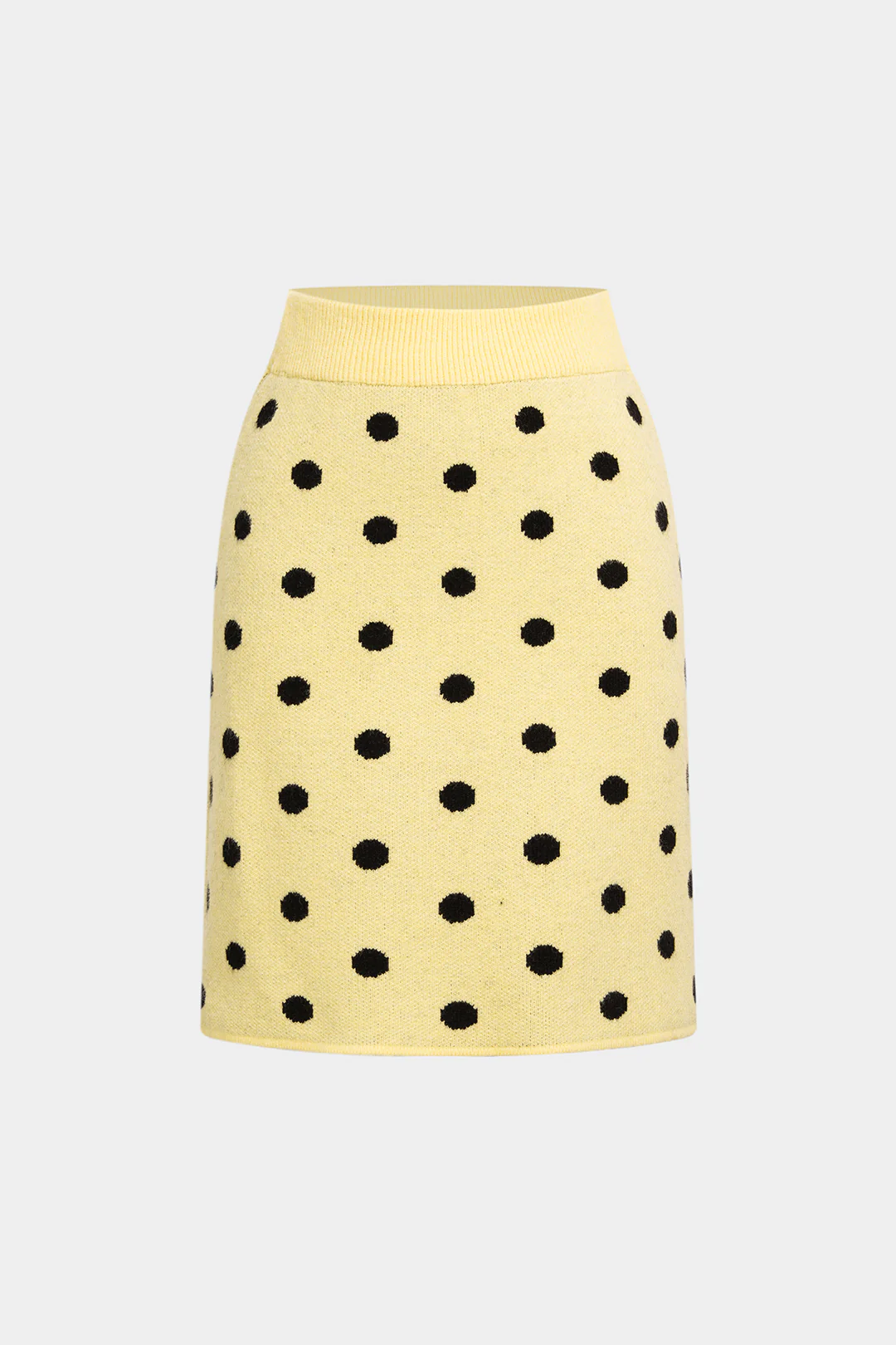 Knit Polka Dots Print Skirt - Flockneti