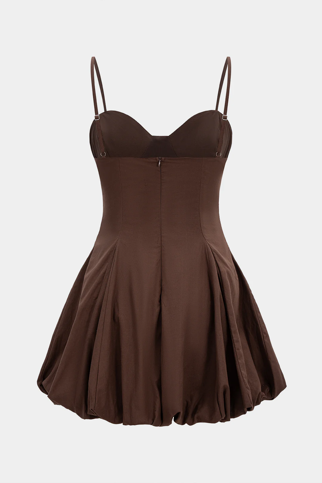 Ruched Zipper Slip Sleeveless Mini Dress - Flockneti