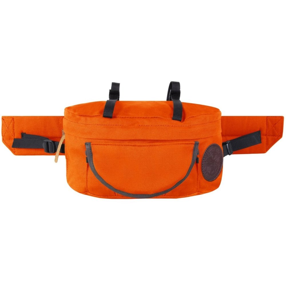 Duluth Pack 9 Liter Capacity Orange Canvas Lumbar Pack - Flockneti