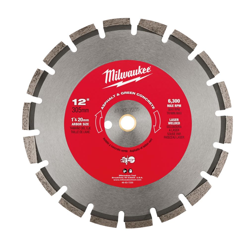 Milwaukee 12 in. Asphalt & Green Concrete Segmented - Flockneti