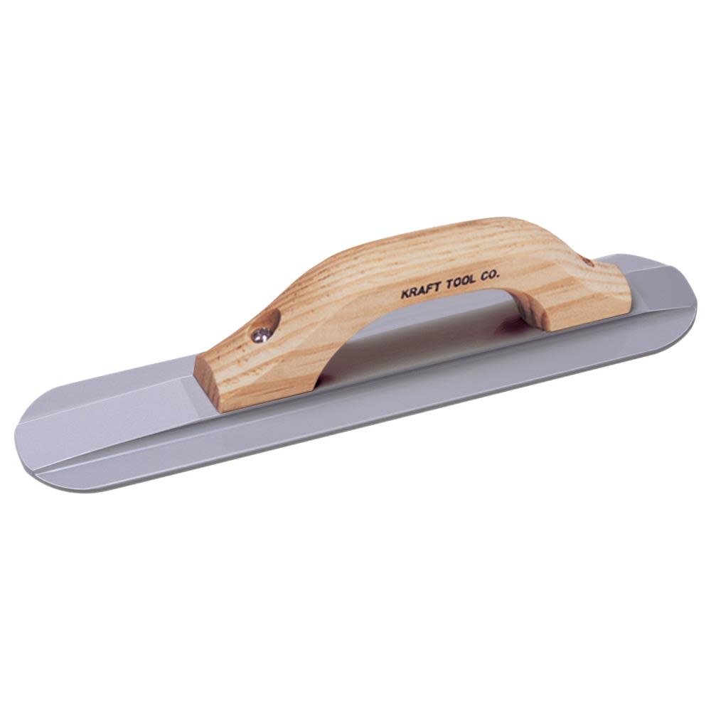 Kraft Tool Co 24 In. x 3-1/4 In. Square End Magnesium Hand Float with Wood Handle - Flockneti
