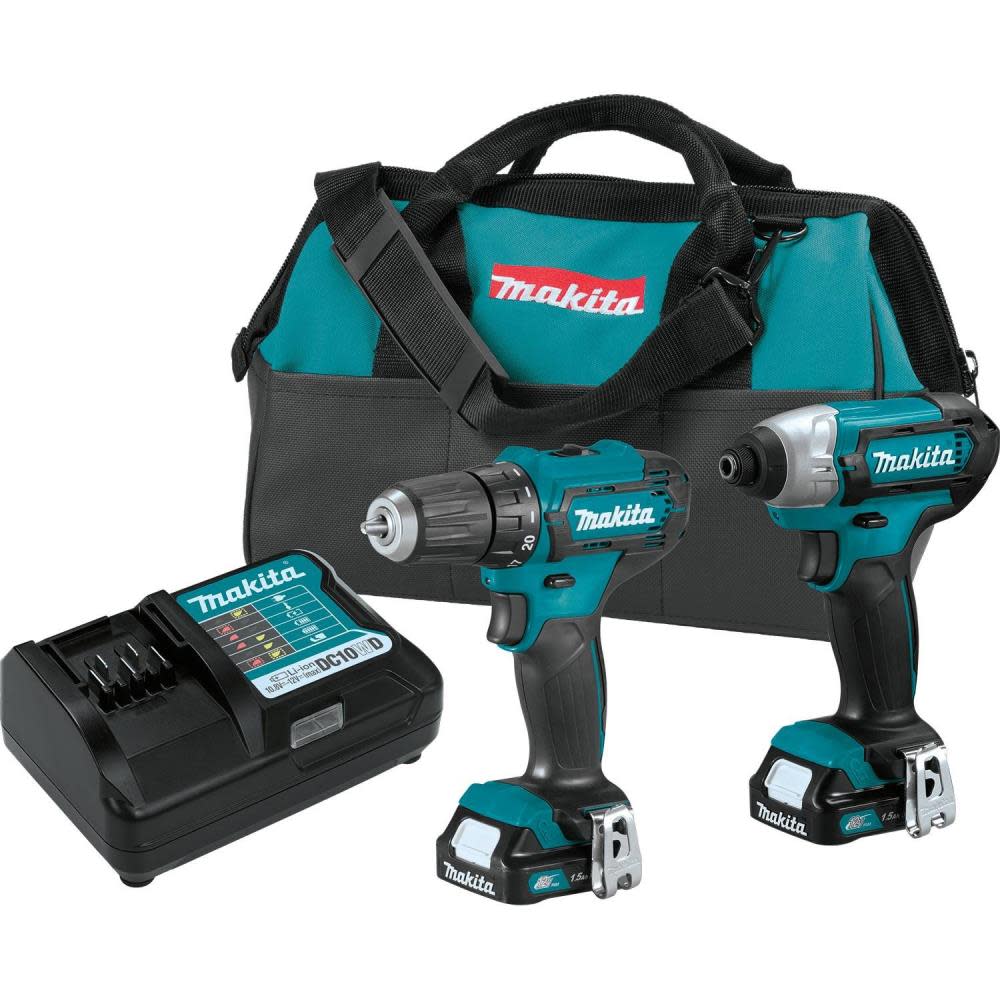 Makita 12V Max CXT Lithium-Ion Cordless 2-Pc. Combo Kit (1.5Ah) - Flockneti