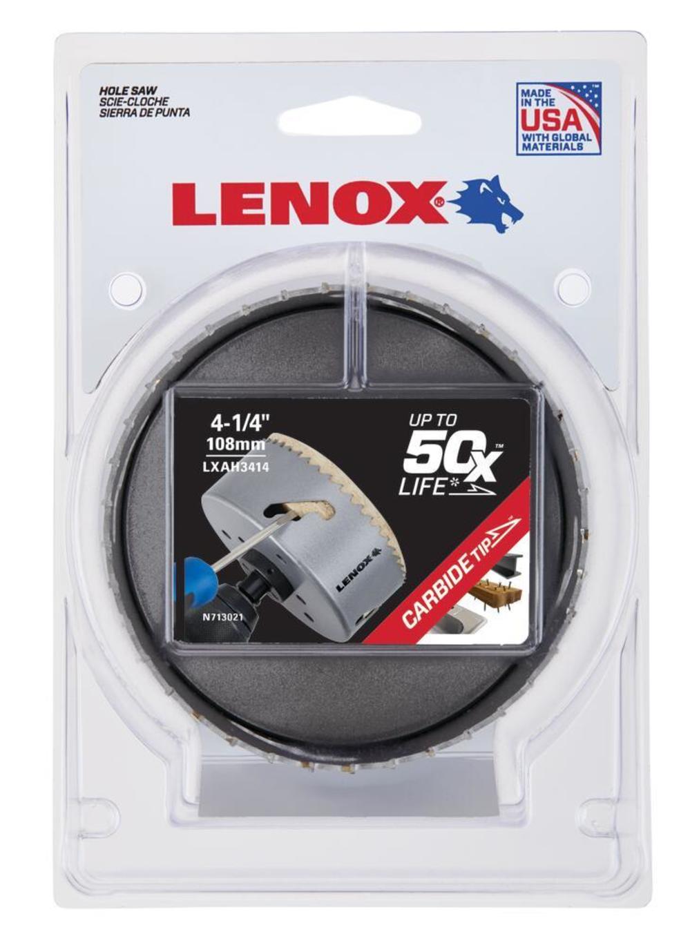 Lenox Hole Saw Carbide Tipped 4 1/4″ 108mm - Flockneti