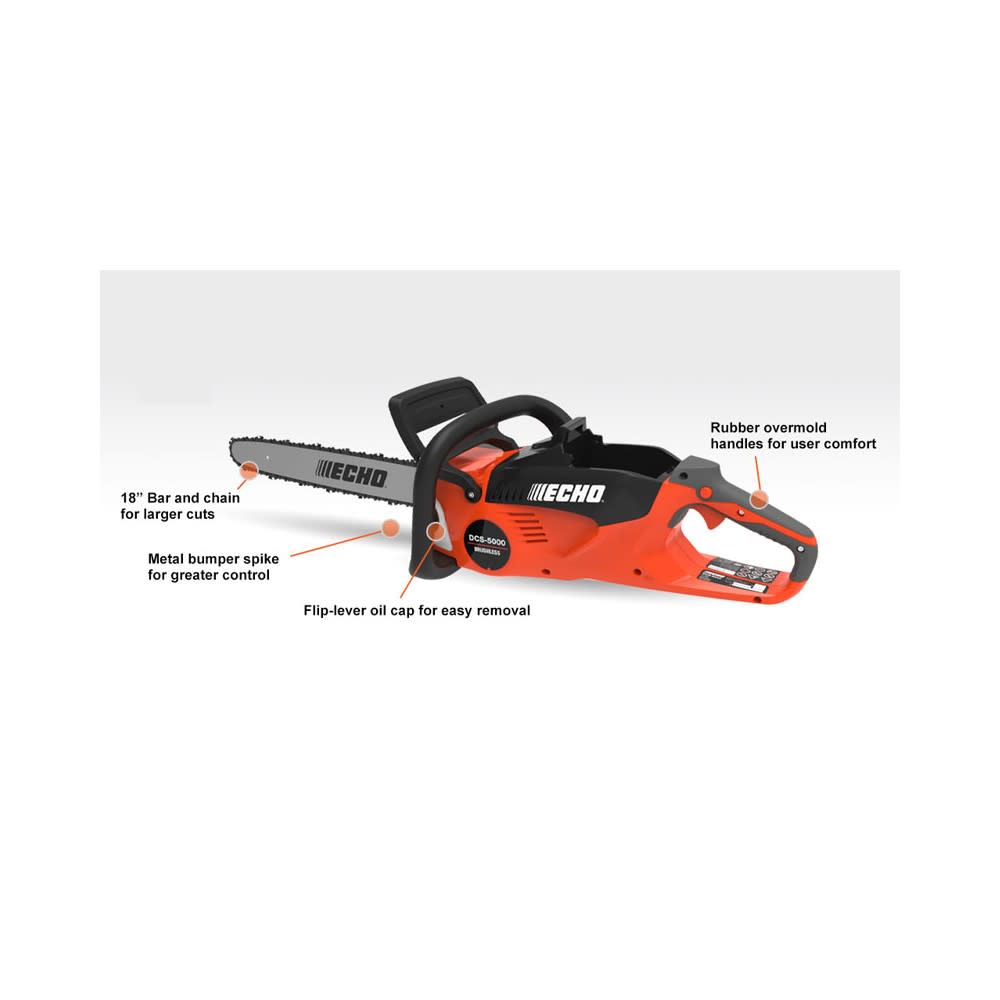 Echo 18″ Bar Chainsaw 56V Battery Rear Handle Bare Tool - Flockneti