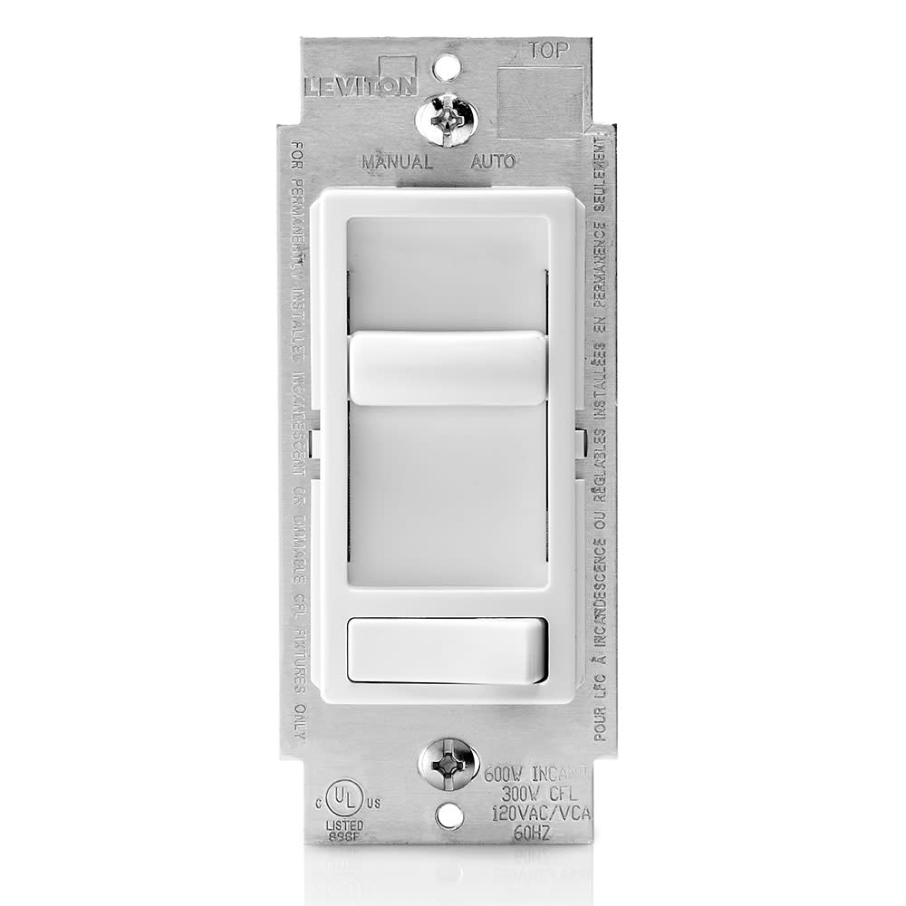 Leviton Preset Slide Dimmer Switch White Incandescent/Halogen - Flockneti