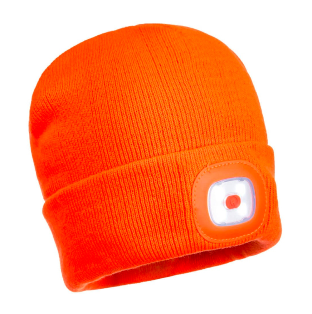 Portwest Orange Rechargeable LED Beanie - Flockneti