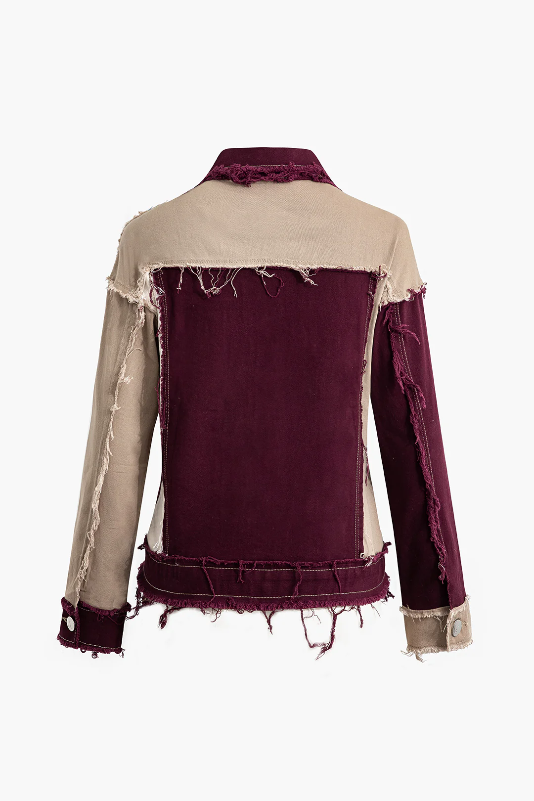 Denim Frayed Ripped Outerwear - Flockneti