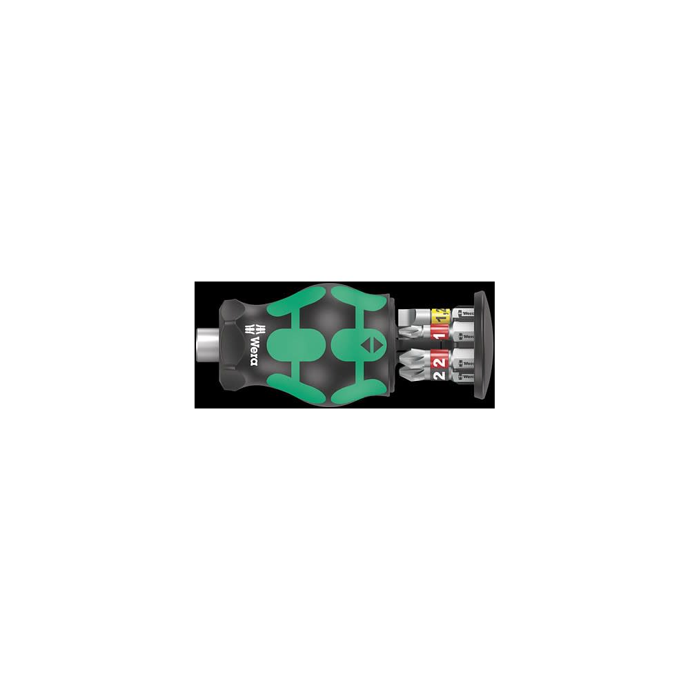Wera Tools Kraftform Kompakt Stubby Magazine 2 Screwdriver with Bits - Flockneti